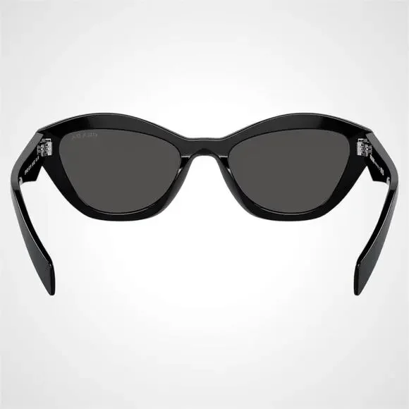 New PRADA Sunglasses Black Butterfly Cat Eye Logo Symbole Logo New - Picture 2 of 6